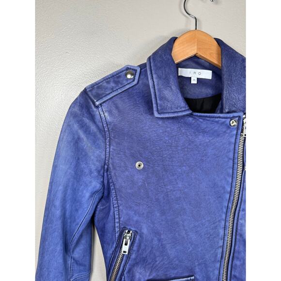 IRO Ashville Lambskin Leather Jacket $1200 size 36/4 US - Picture 9 of 12